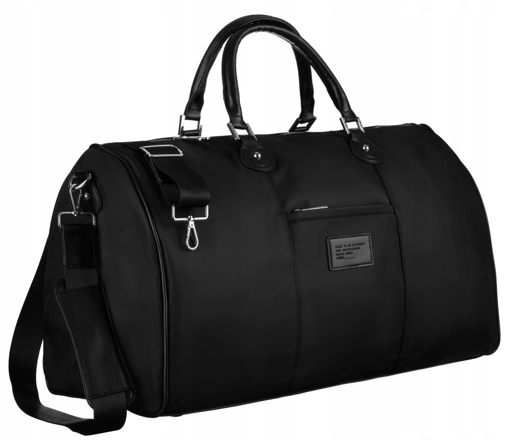 

David Jones czarna torba podróżna na ramie nylon