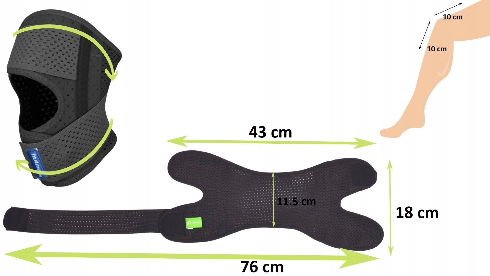 STABILIZATOR ORTEZA KOLANA STAWU KOLANOWEGO LEWA Marka Fit4Med