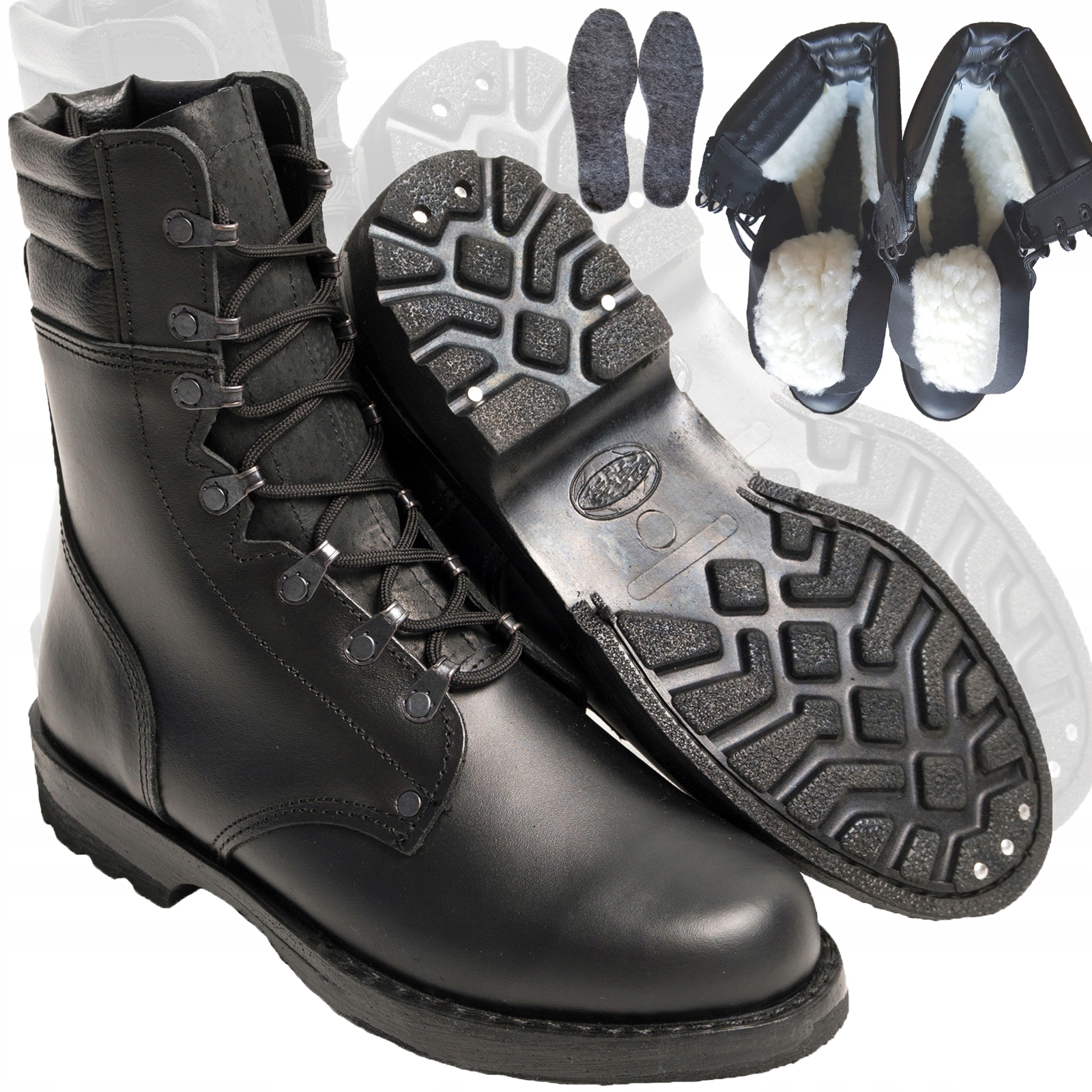 Buty wojskowe Wz919 Ocieplane Zimowe Kożuch 919 Desanty Szyte roz. 40