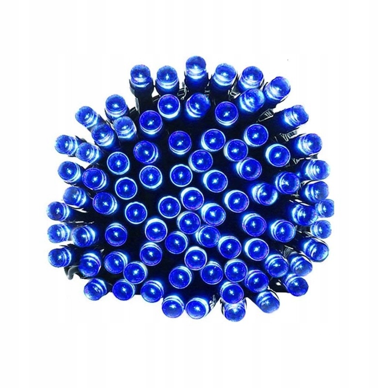 100 LED LAMPKI ŚWIATEŁKA CHOINKOWE NIEBIESKIE ZEWNĘTRZNE WEWNĘTRZNE 5,2M