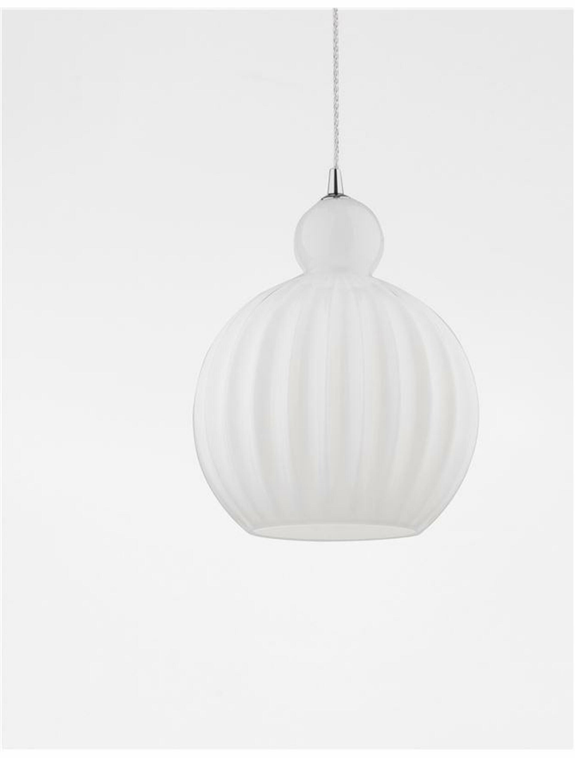 Nova Luce závesné svietidlo Odell chrómovaný hliník opálové sklo E27 1x12W 2