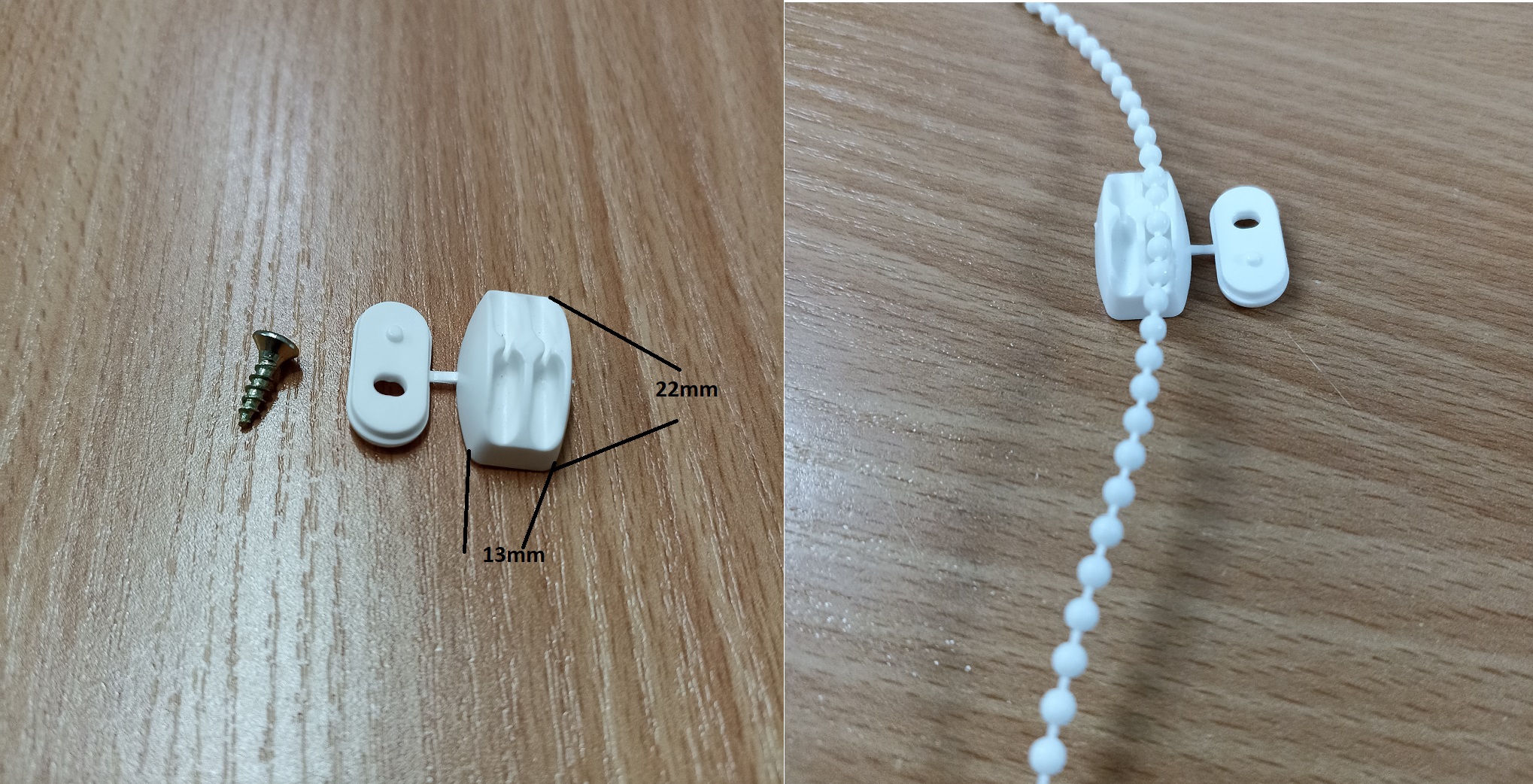 napinacz uchwyt Łańcuszka do rolet 3,2 mm biały Rodzaj napinacz