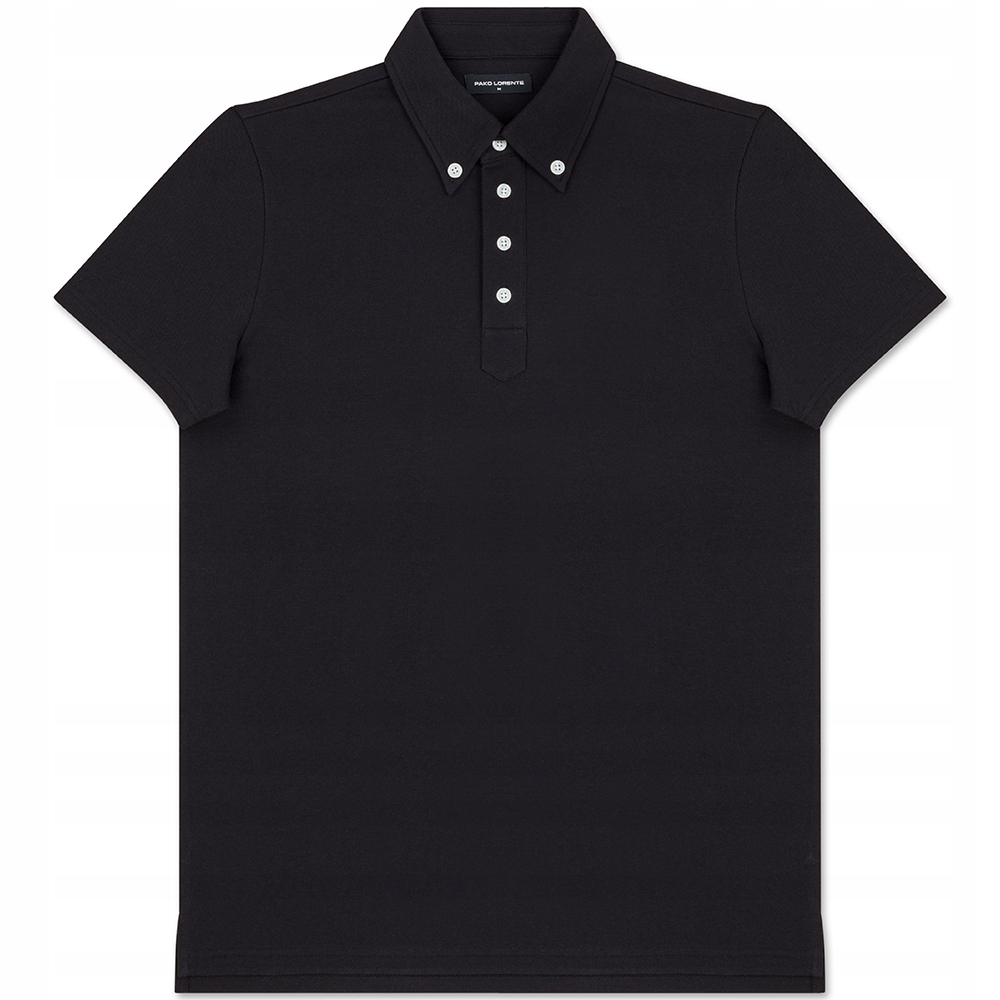 Černé polo tričko s připínacím límečkem Pako Lorente vel M
