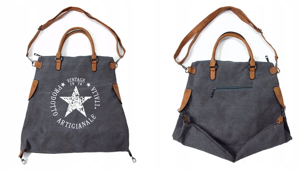 

Torebka Gwiazda Vintage Worek Shopper Bag Torba XL