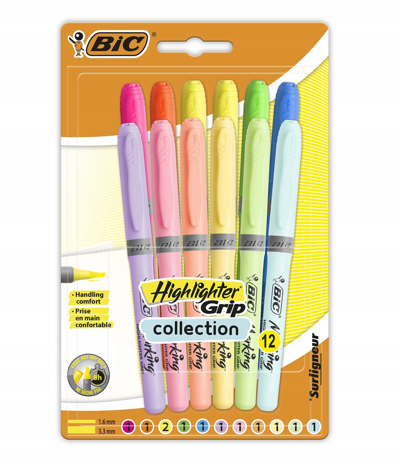 

Zakreślacze Bic Gripp Collection (12 kolorów)
