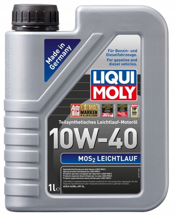 Olej Liqui Moly MoS2 Leichtlauf 10W40 Benzyna Diesel Turbo Bez Dpf 10W-40