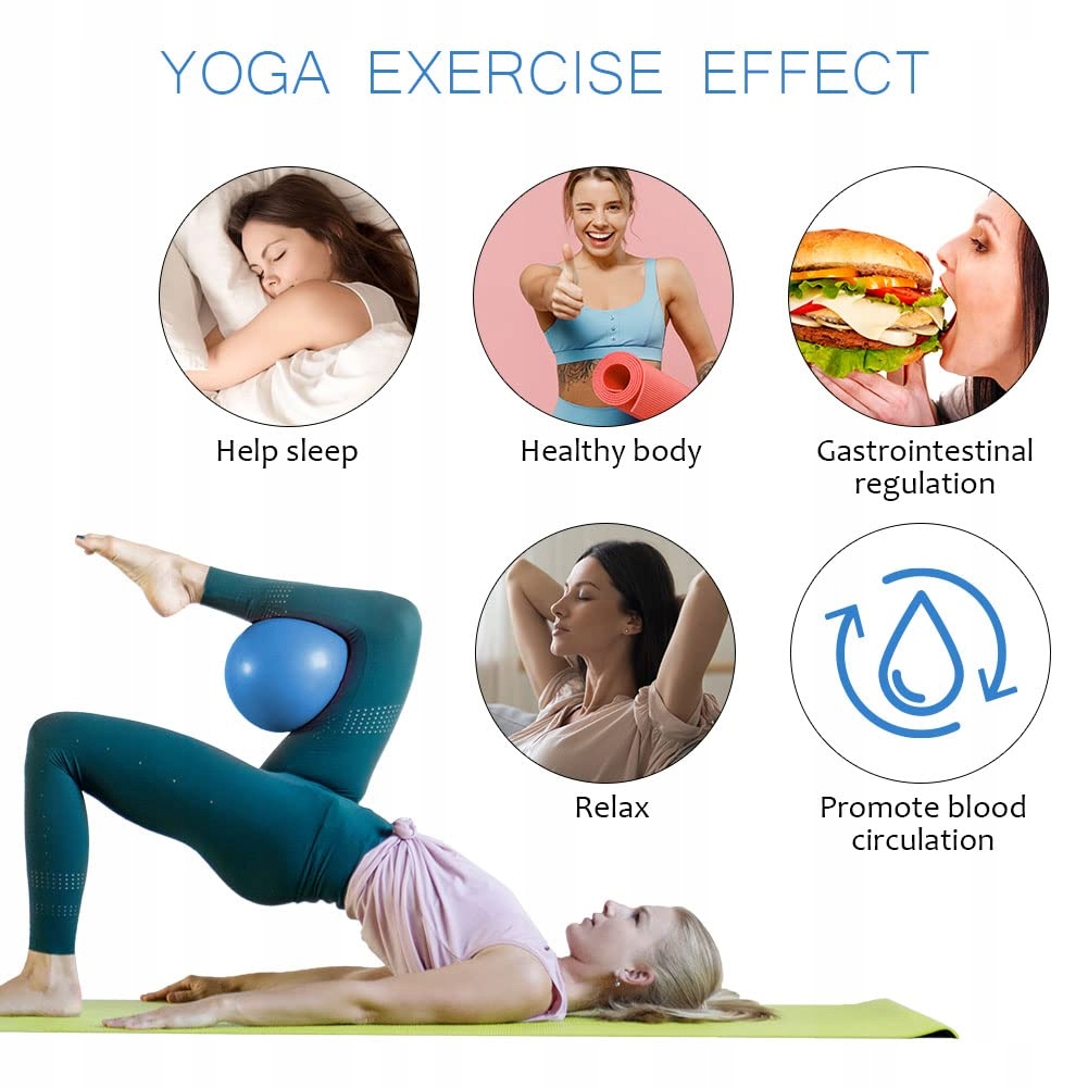 FLINTRONIC Piłka Gimnastyczna 25cm Pilates Yoga Antywstrząsowa Fitness — miniatura 6