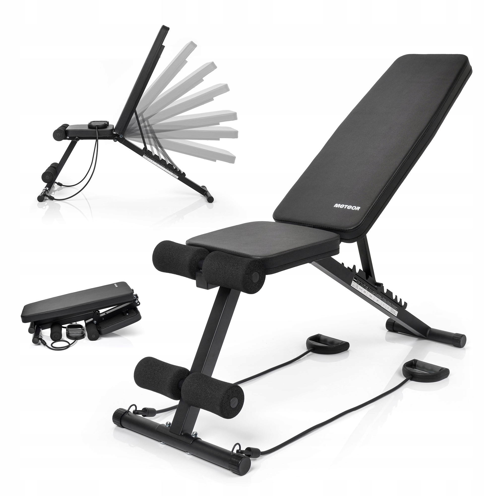 Nastavitelná posilovací lavička pro cvičení, skládací šikmá lavice do 200 kg