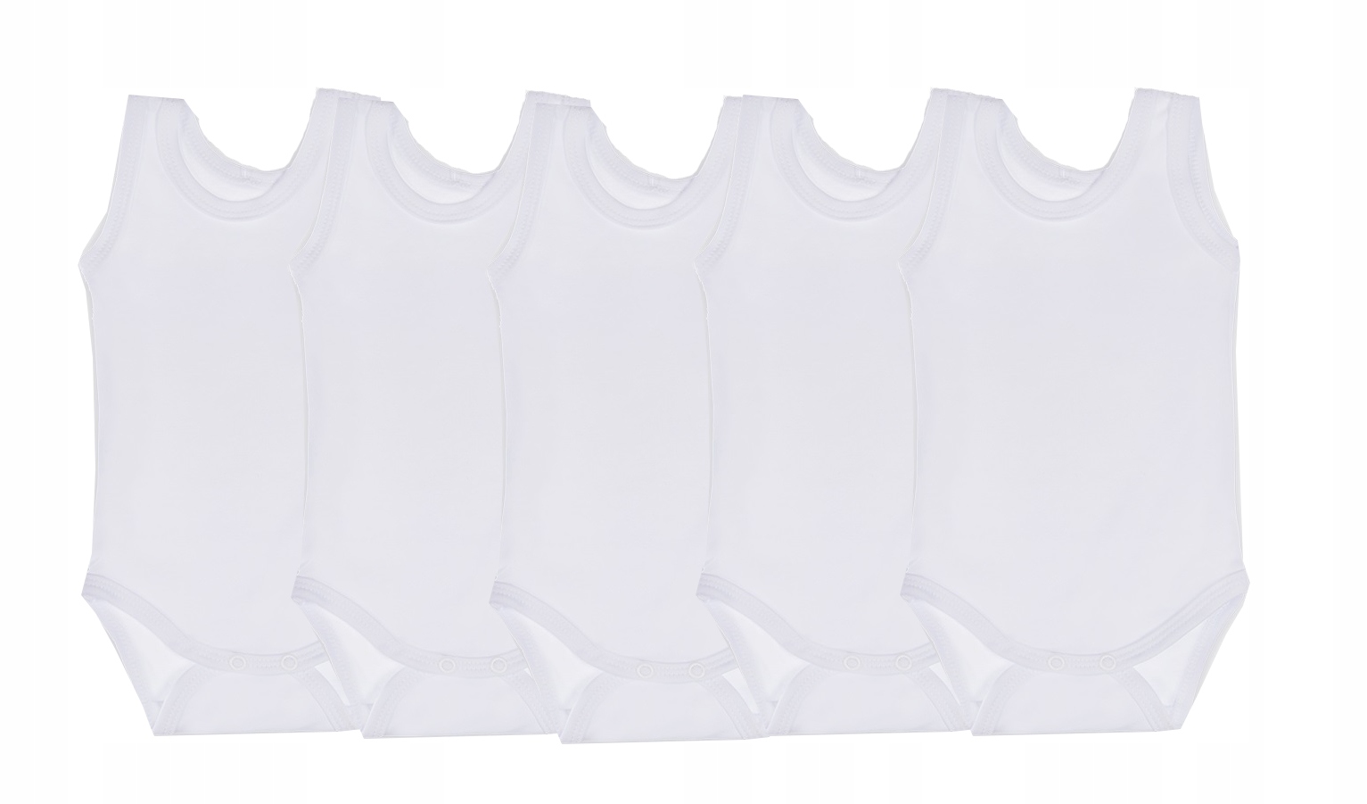 

Body bezrekawnik białe zestaw 5-pak Hurt 74