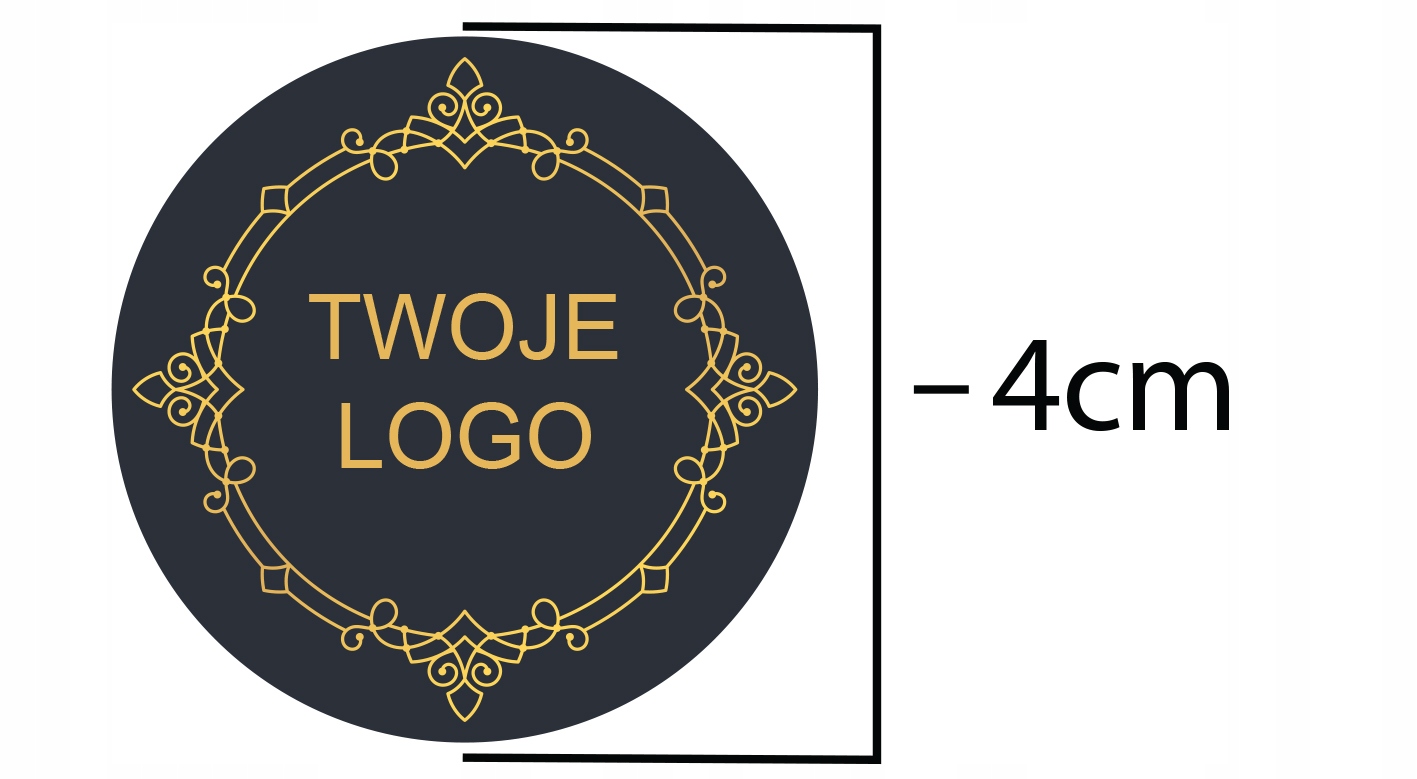 

Naklejki Z Logo Twojej Firmy etykiety 4cm 1000szt