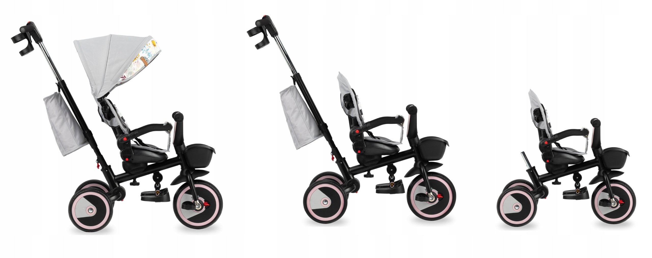 ROWEREK TRÓJKOŁOWY 5w1 - MoMi INVIDIA GRANATOWY - KOSZ TORBA OBROTOWY 360° Kod producenta ROTR00001