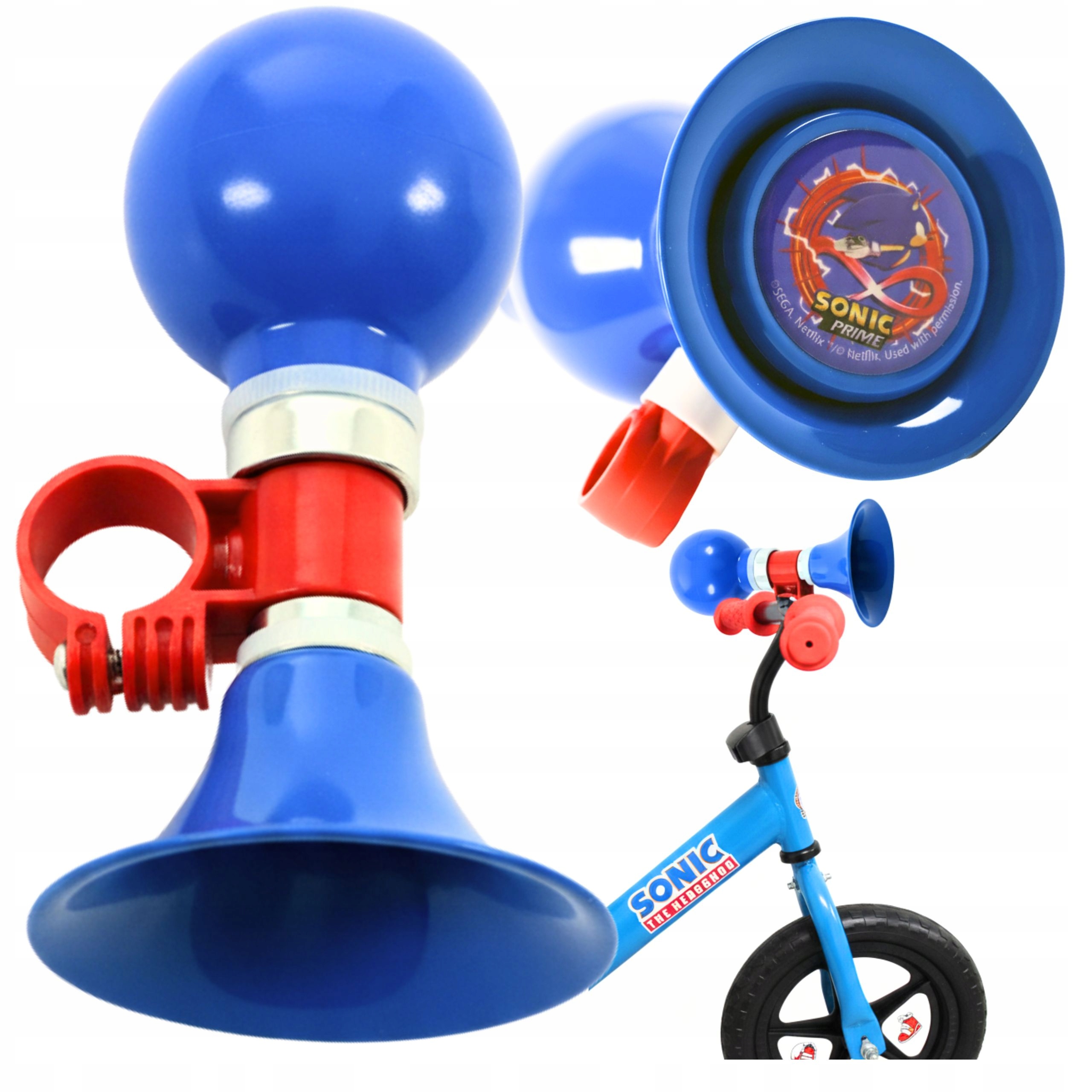 SONIC TRĄBKA NA KIEROWNICĘ DO ROWERU HULAJNOGI PISZCZAŁKA DZWONEK