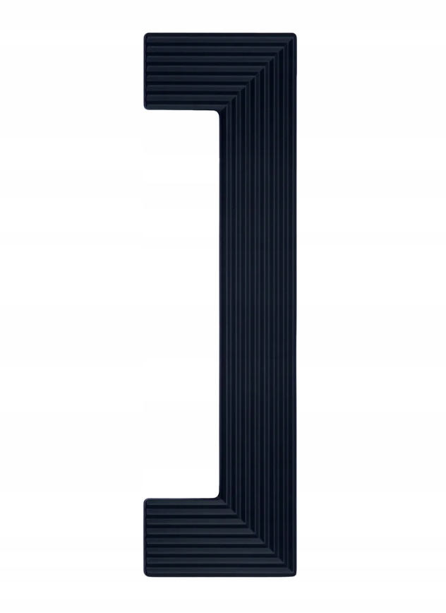 Nábytková úchytka Rd černá matná obdélníková Rýhovaná 192 mm