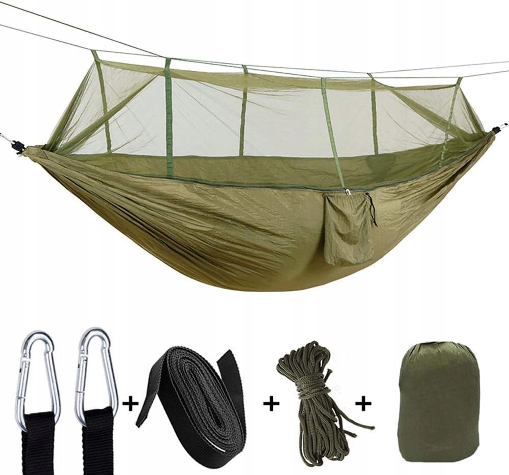 PRZEWIEWNY HAMAK KEMPINGOWY DO LASU MOSKITIERA