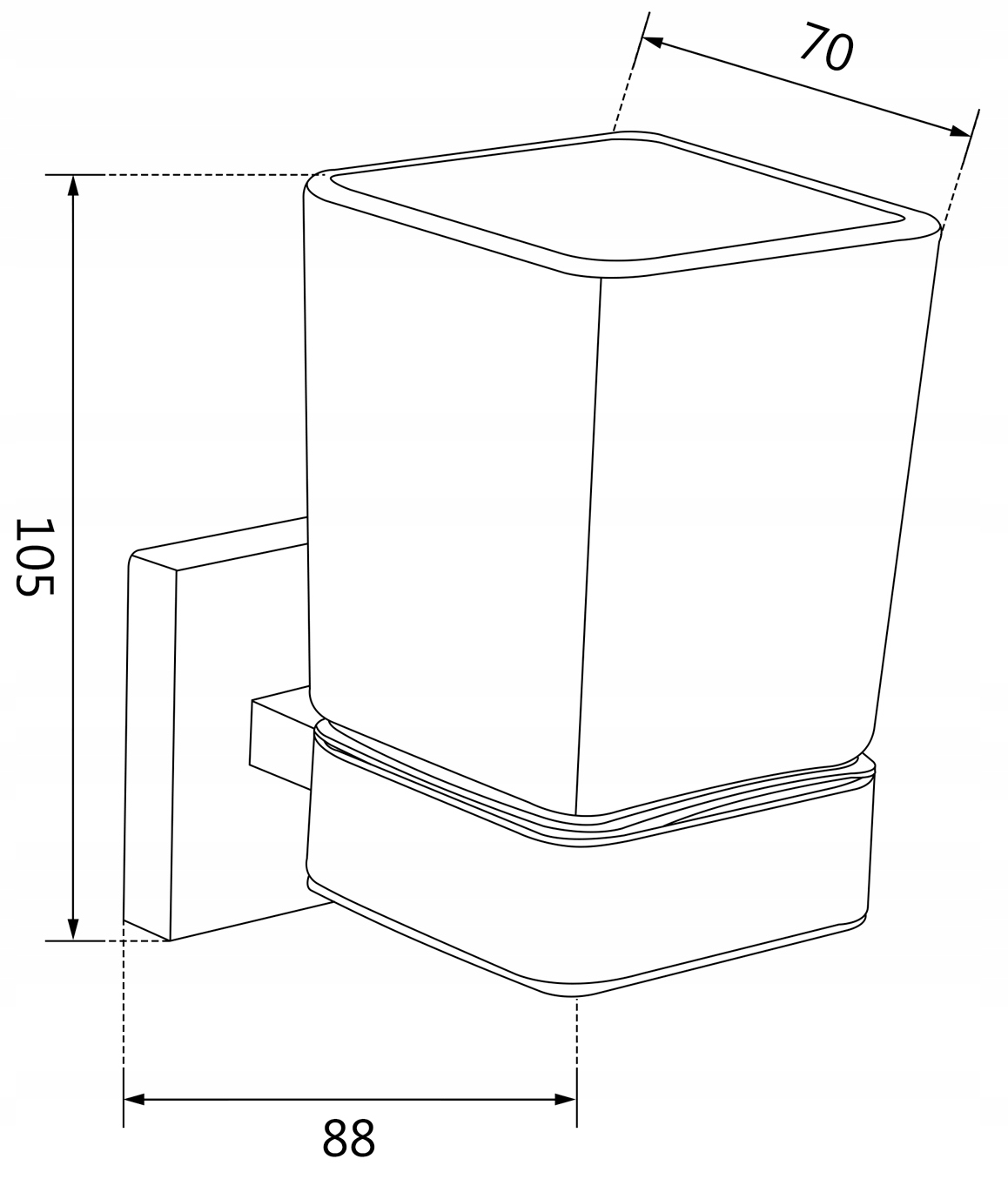 MEXEN VOX WISZĄCY KUBEK NA SZCZOTECZKI ZŁOTY Kod producenta 707038-55