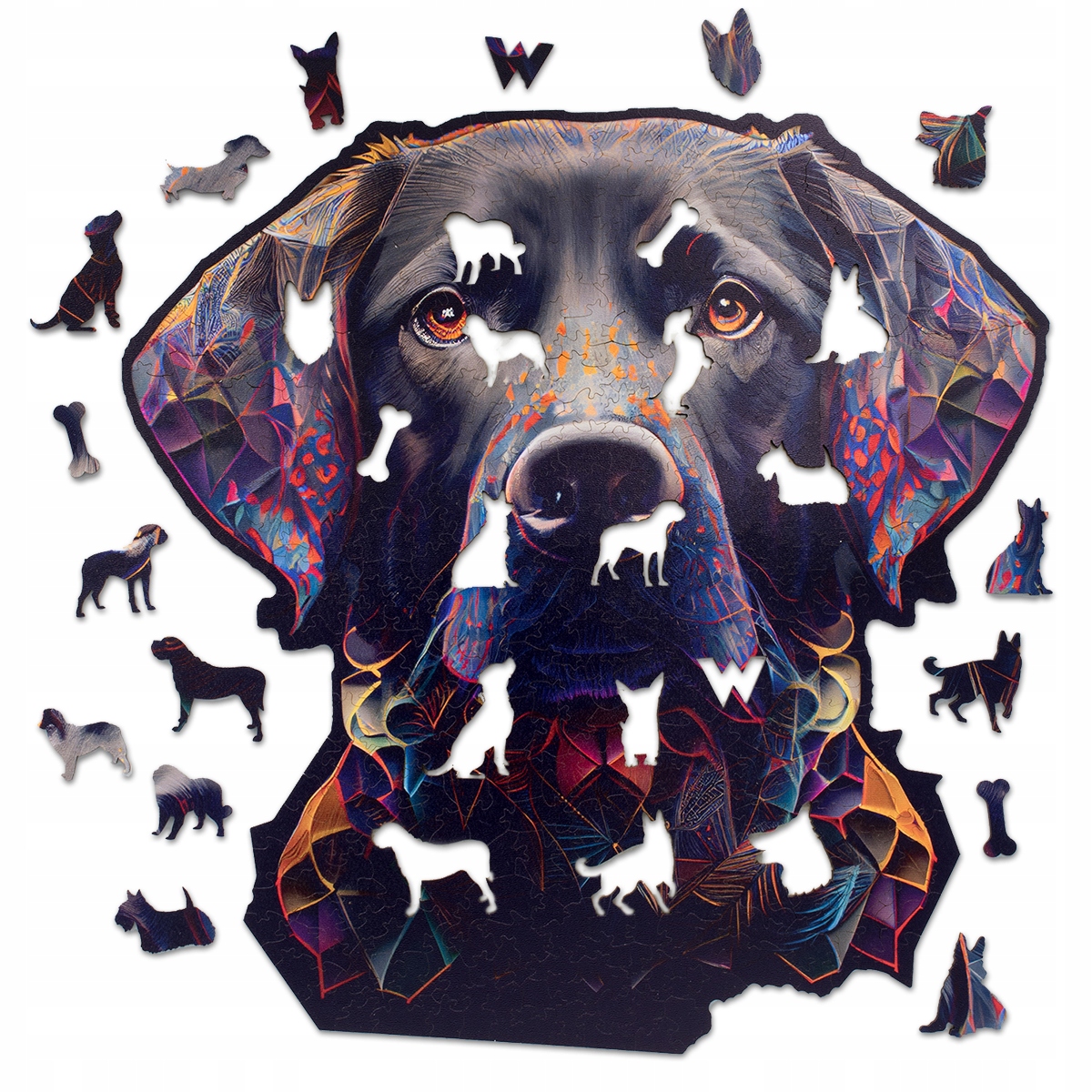 Puzzle drewniane PIES Labrador 418 elementów XXL