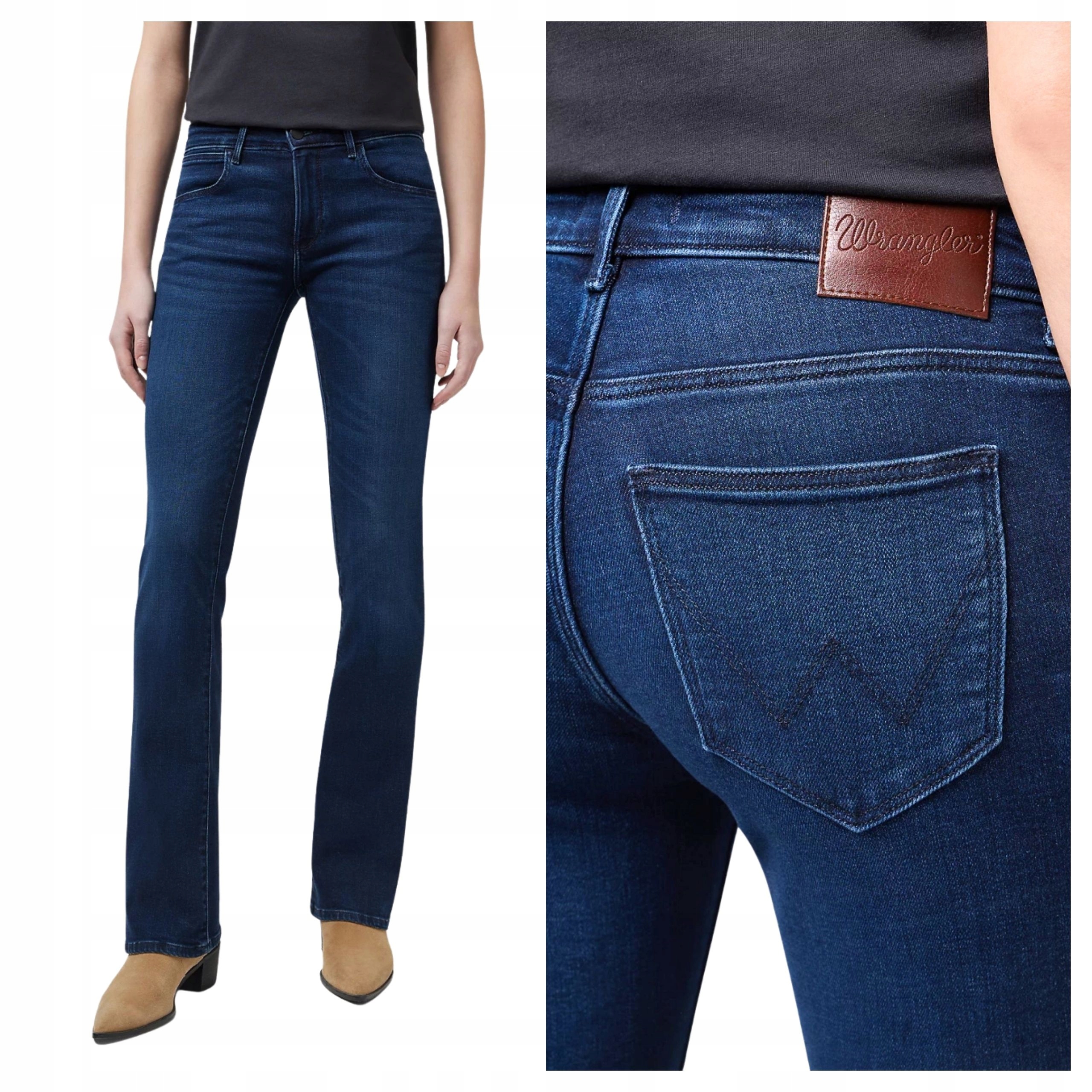 Dámské kalhoty Wrangler Bootcut Nightshade Classic Denim W26 L32