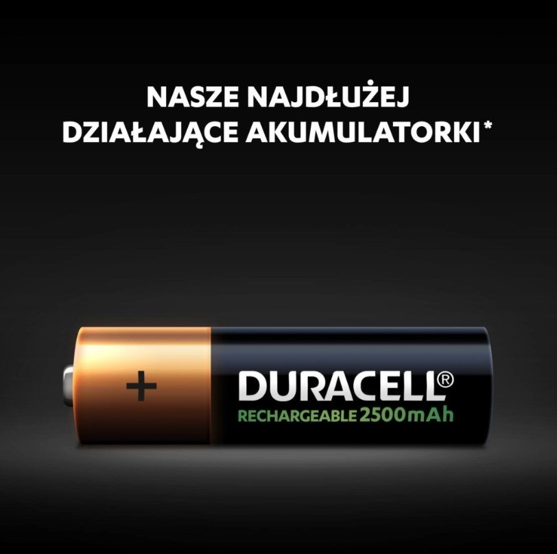 Akumulatorki DURACELL Paluszki 2500 mAh R6 AA 4szt Marka Duracell