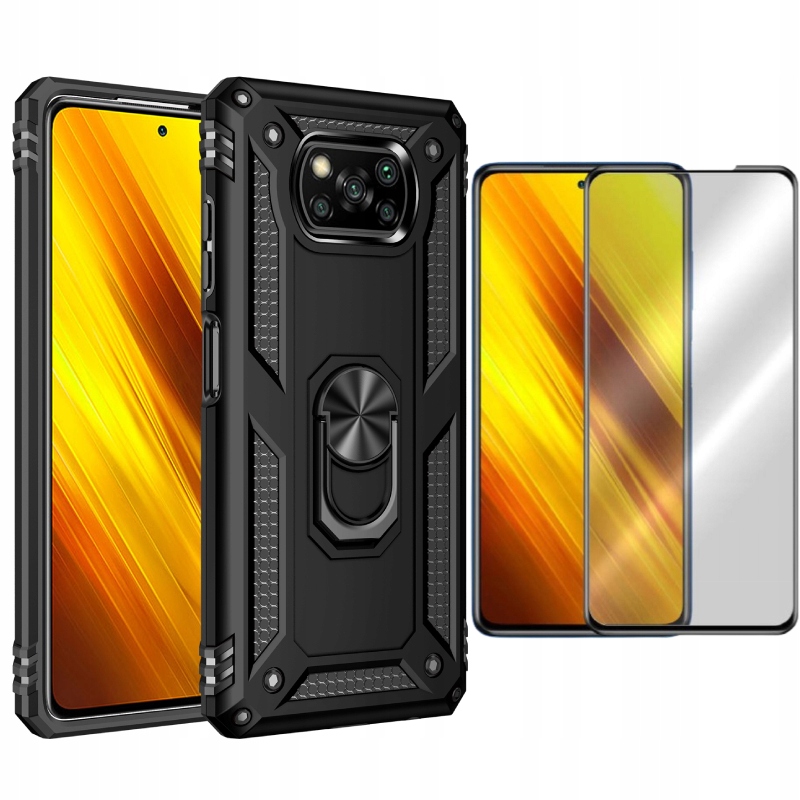 

Etui Pancerne Ring Nx Do Poco X3 Nfc + Szkło