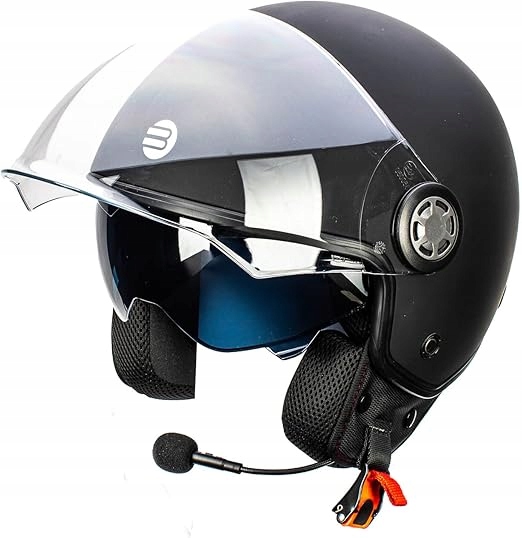 Befast Rapid Connect III Kask Motocyklowy z Interkomem Czarny Xs (53-54 cm)