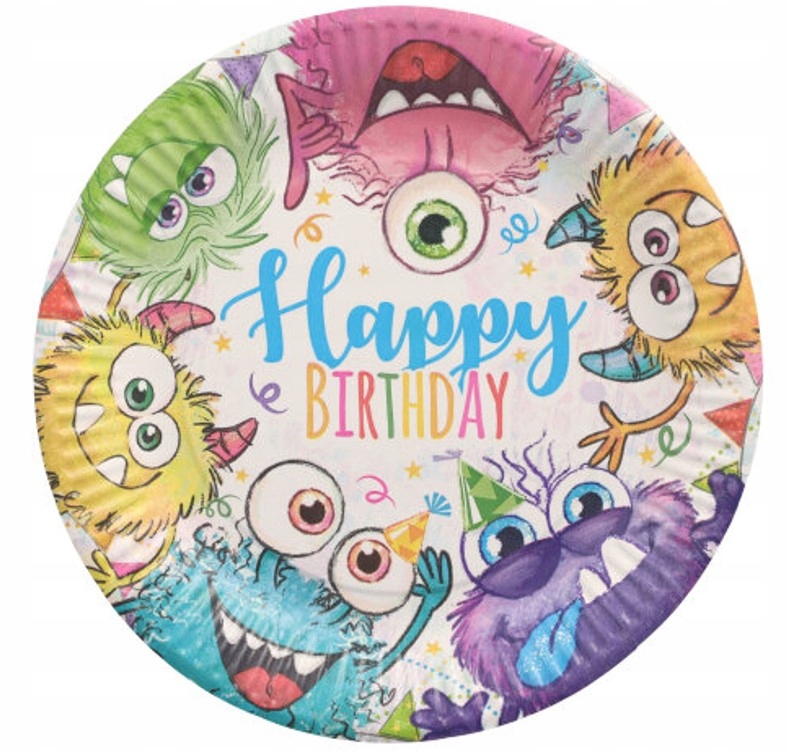 

Talerze papierowe Monsters Potwory 23cm 10szt