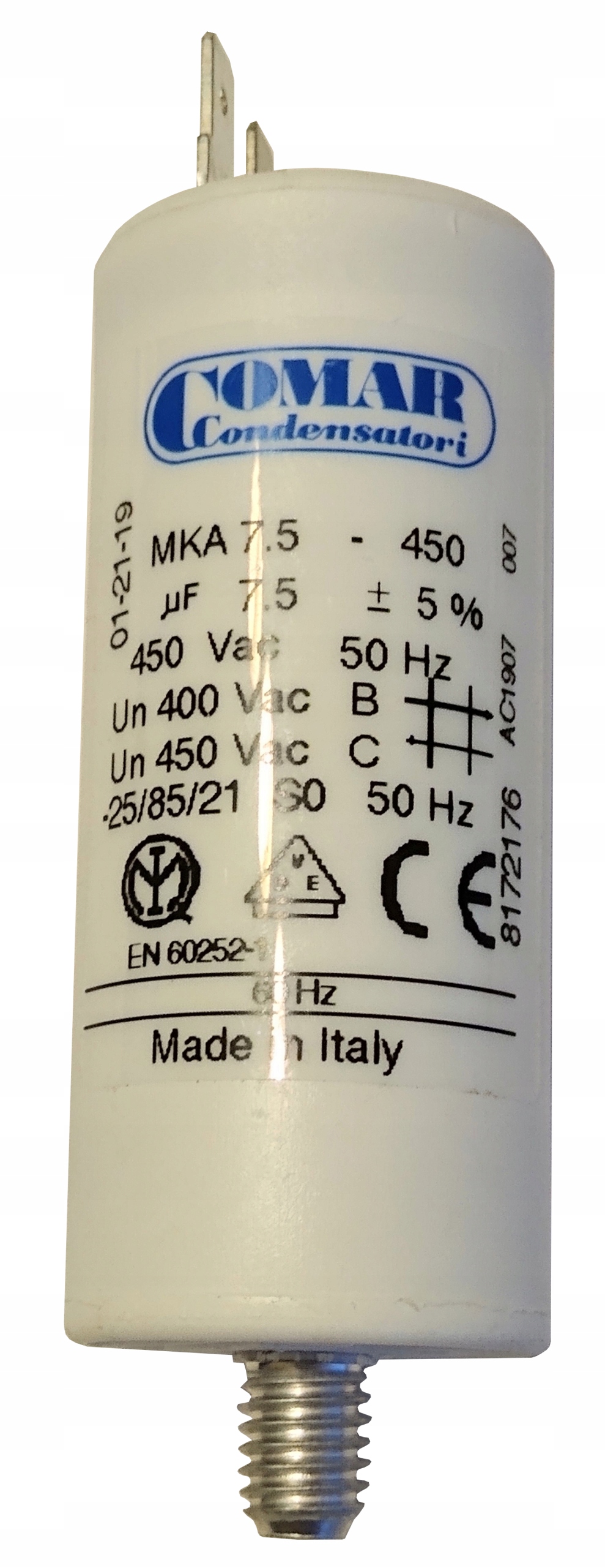 

Kondensator Rozruchowy 7,5uF 450V
