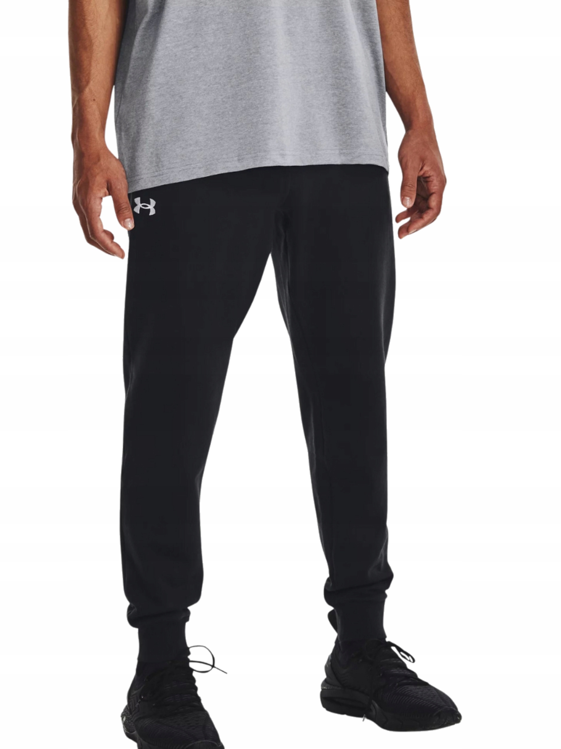 Pánské kalhoty Under Armour 1379774-001 černé bavlněné jogger tepláky XL
