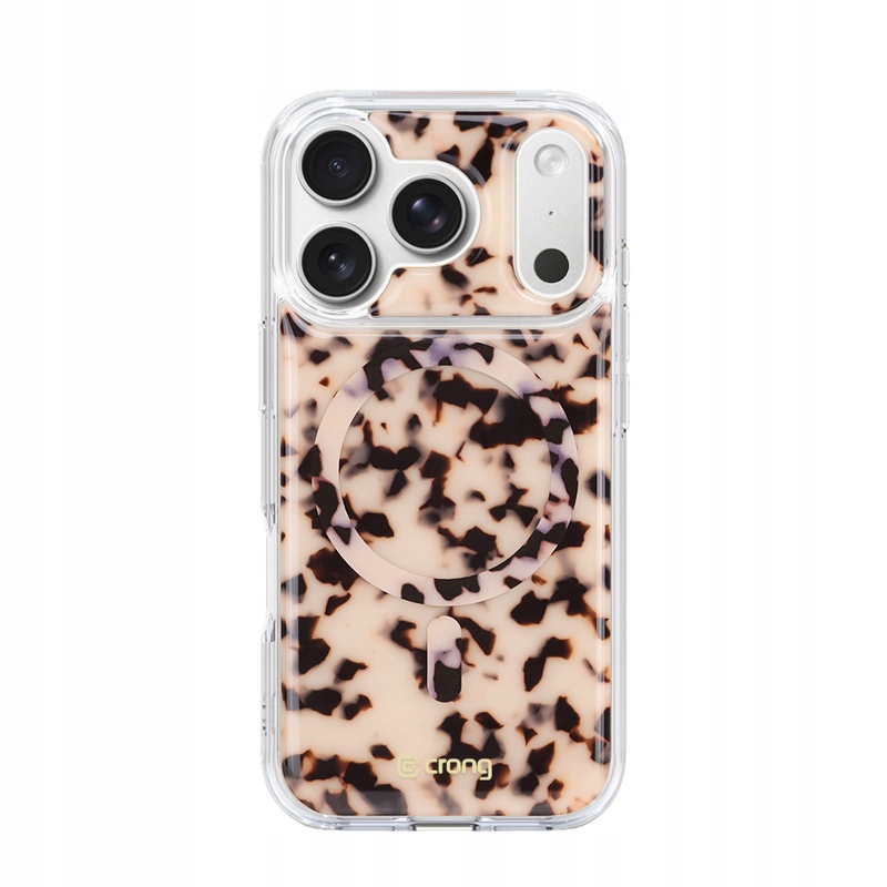 Etui Crong Deluxe Mag Cover do iPhone 17 Pro MagSafe Blonde Tortoise Beżowe