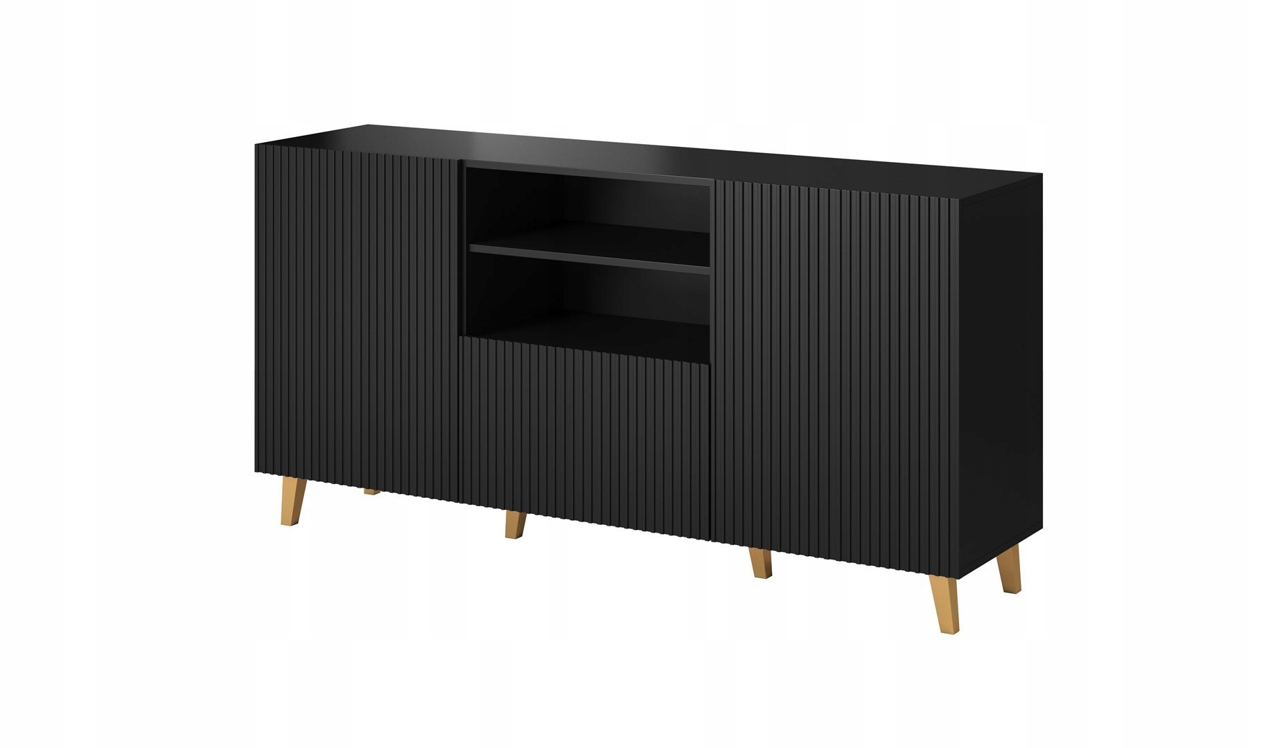 Komoda Pafos 150x40x82 czarny mat