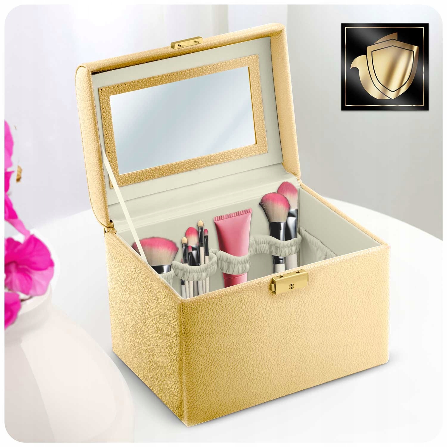 Kufřík na kosmetiku Massido MS-706 zlatý