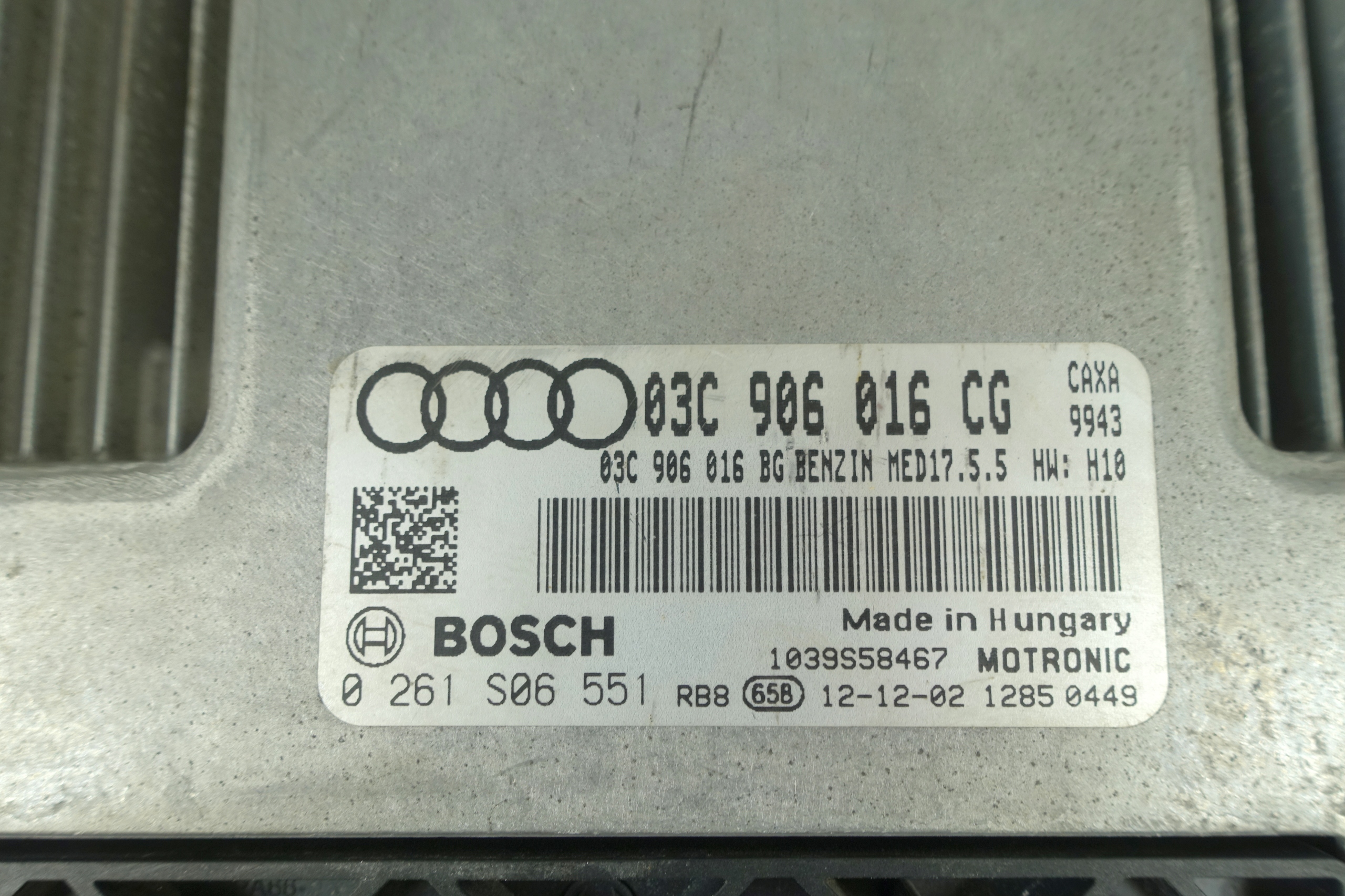 computer control unit of the engine AUDI A1 1.4 TFSI 03C906016CG 0261S06551