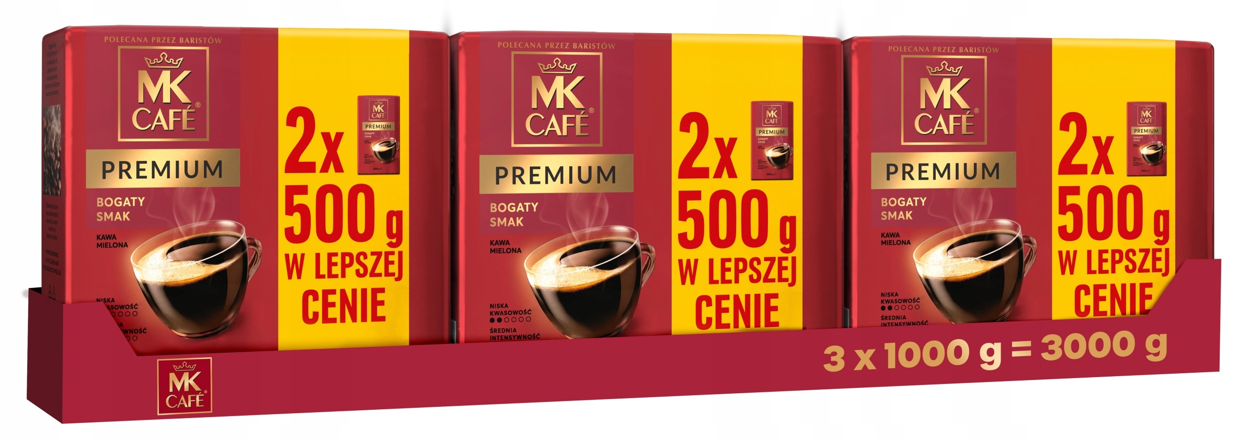 Set Mletá káva Mk Cafe Premium 6 x 500 g (3x duopack)