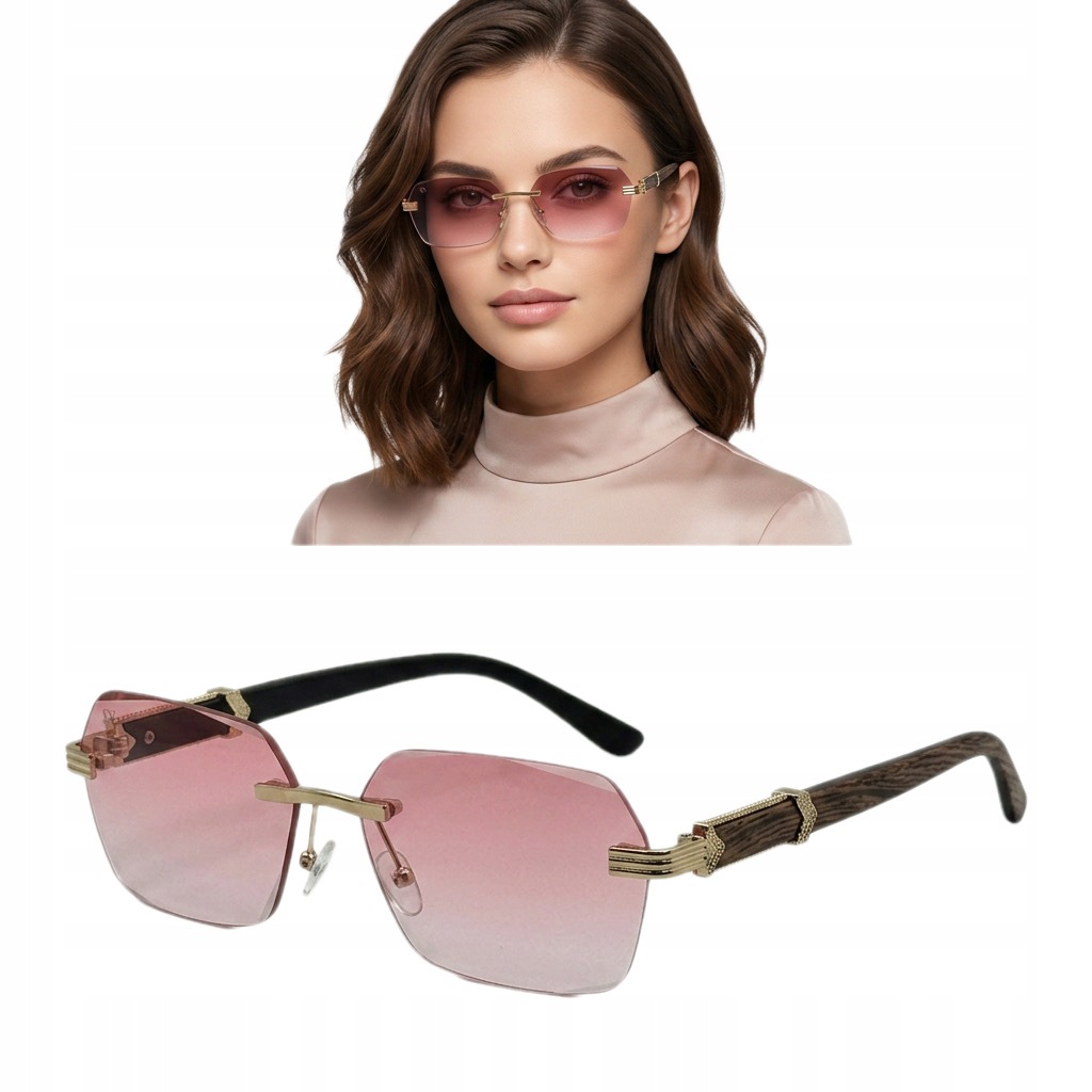 Růžové sluneční brýle Mist unisex UV400 polarizace bez obrouček