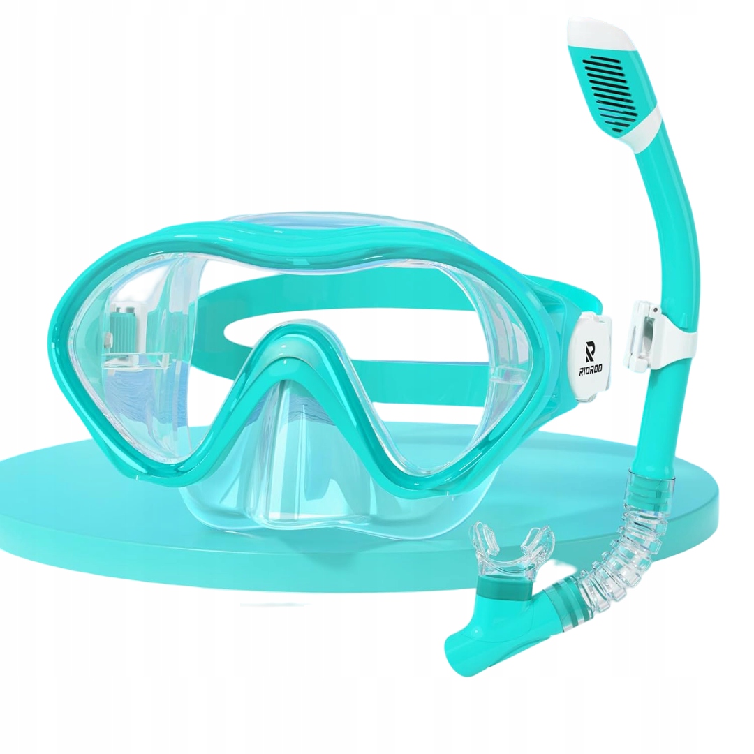 Okulary gogle maska do nurkowania dla dzieci z osłoną na nos panorama 180°