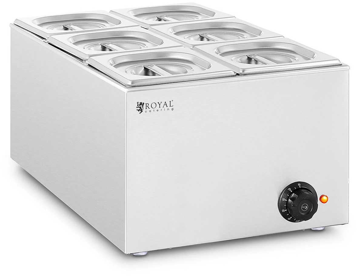 Gastronomický Bemar Royal Catering pro 6x Gn 1/6 18 l Ohřívač 640 W