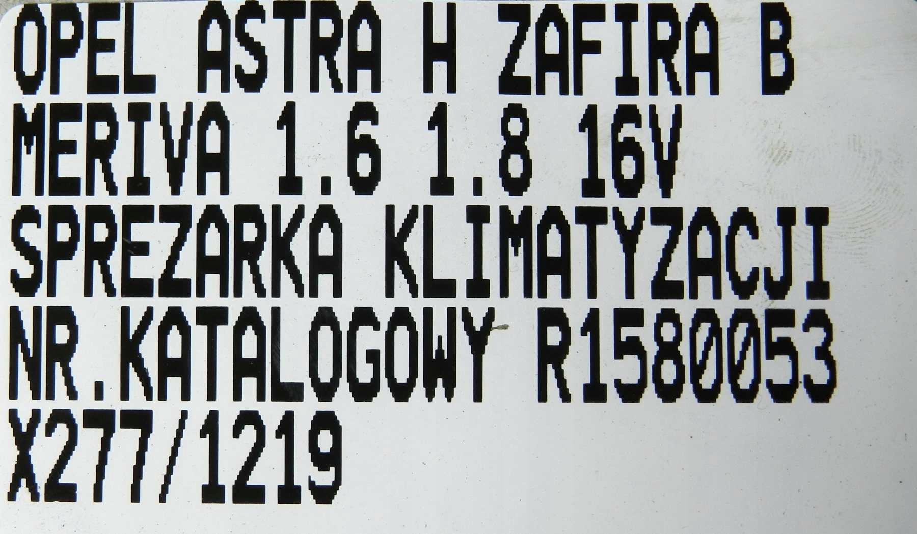 opel oe R1580053 компрессор кондиционера