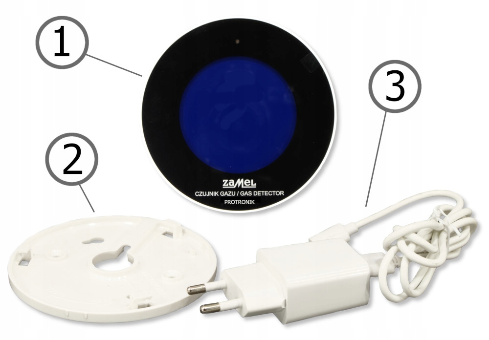 Czujnik gazu propan butan WiFi CGZ-02 ZAMEL 230V Kod producenta CGZ-02