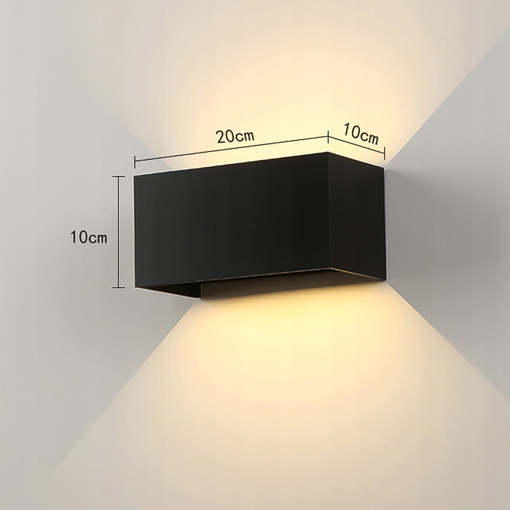 Venkovní Nástěnná Led Lampa 20W Senzor Pohybu IP65 Hliníková, Nastavitelná