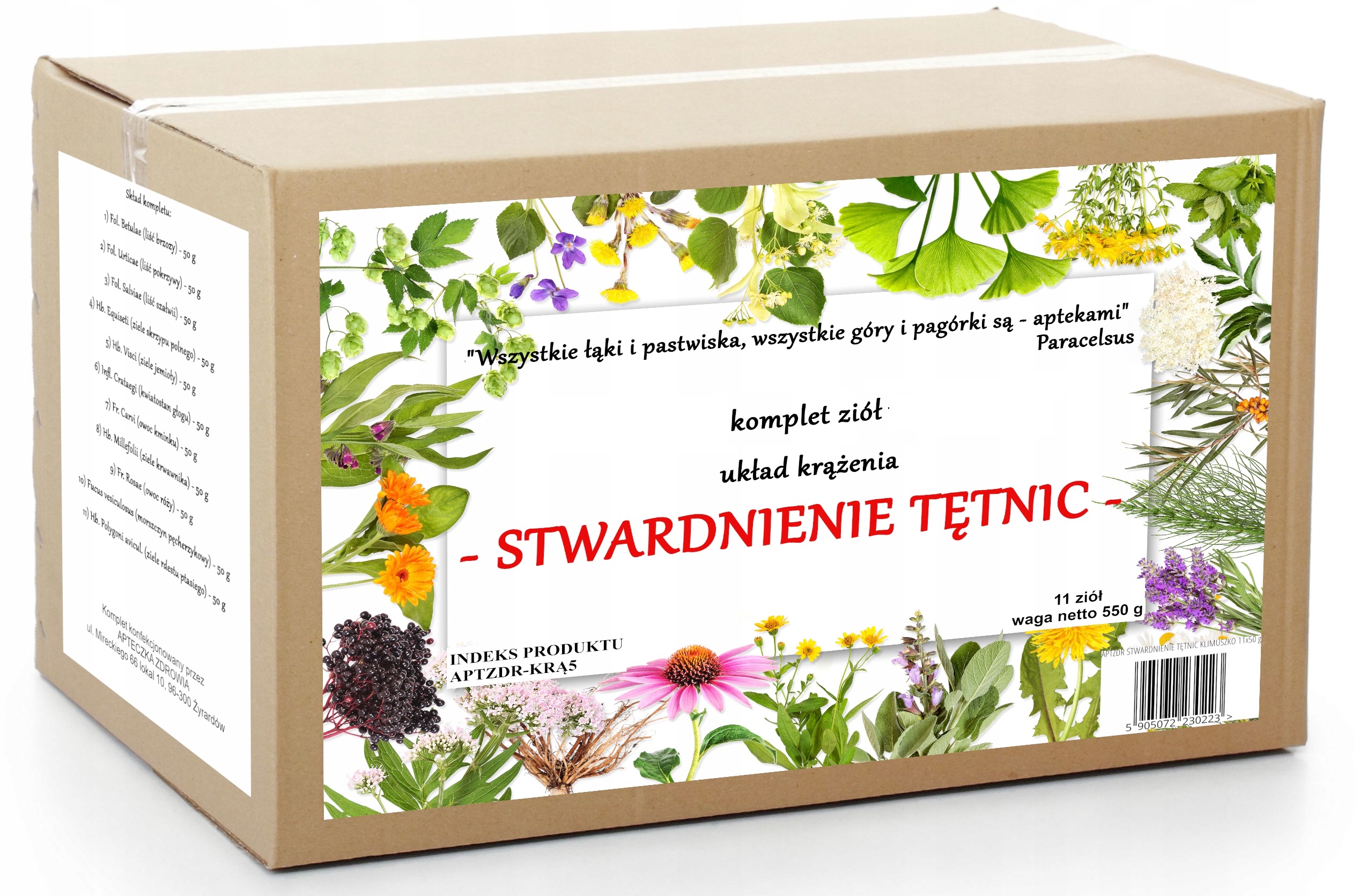 Miażdżyca Tętnic komplet ziół Stwardnienie tętnic 550g tradycyjna receptura