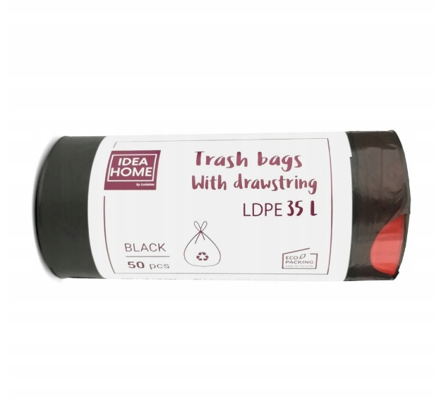 Vložky Do Koše Organizér Sáčky na odpadky na třídění Sáčky s páskou 35 l