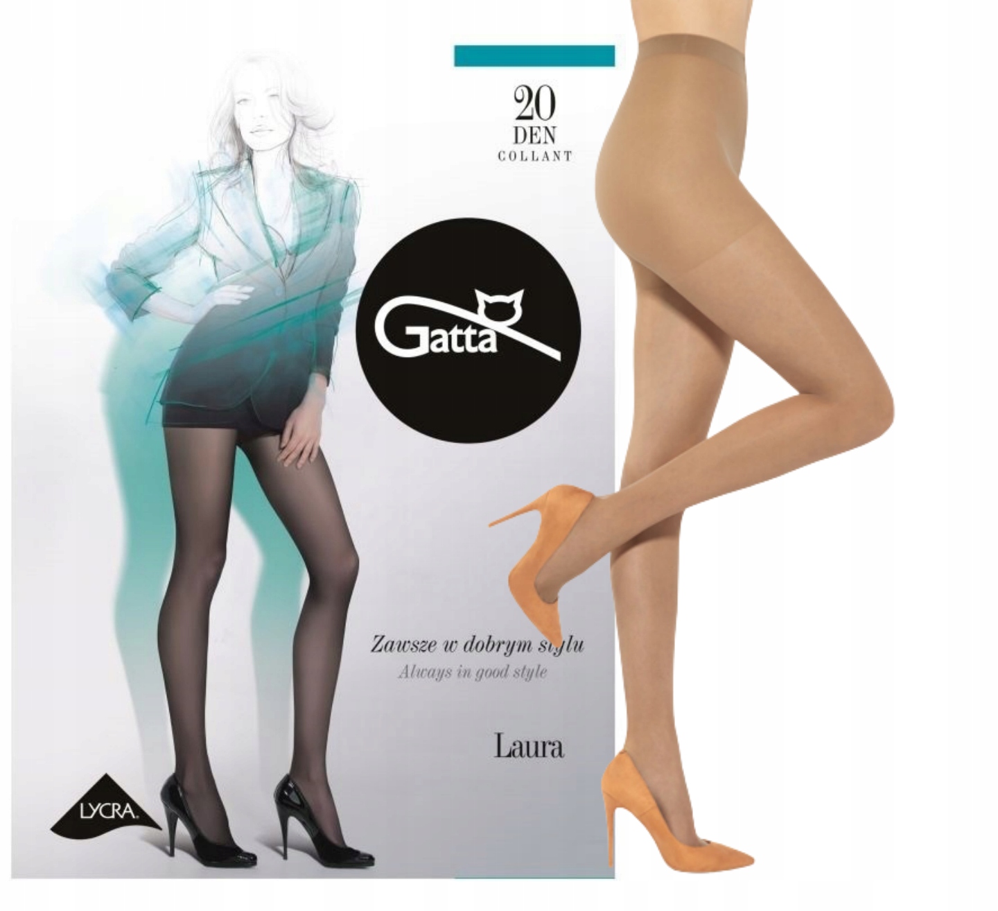 

Rajstopy Gatta Laura lycra 15/20 Den 4-L sierra