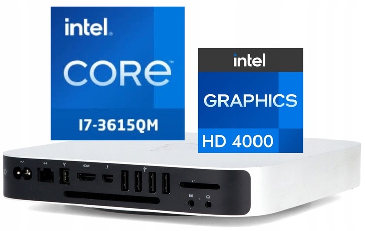 Macデスクトップ APPLE Mac mini A1347 Core i7-3615QM Komputer Mini PC Apple MacMini A1347 i7-3615QM 8GB 256GB SSD