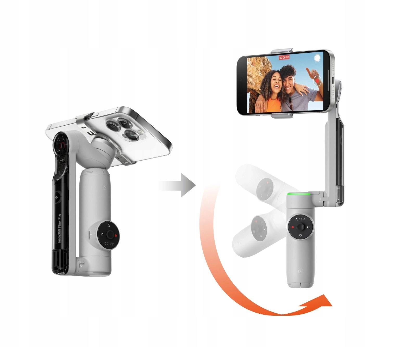 Stabilizator elektroniczny (gimbal) Insta360 Flow Pro szary