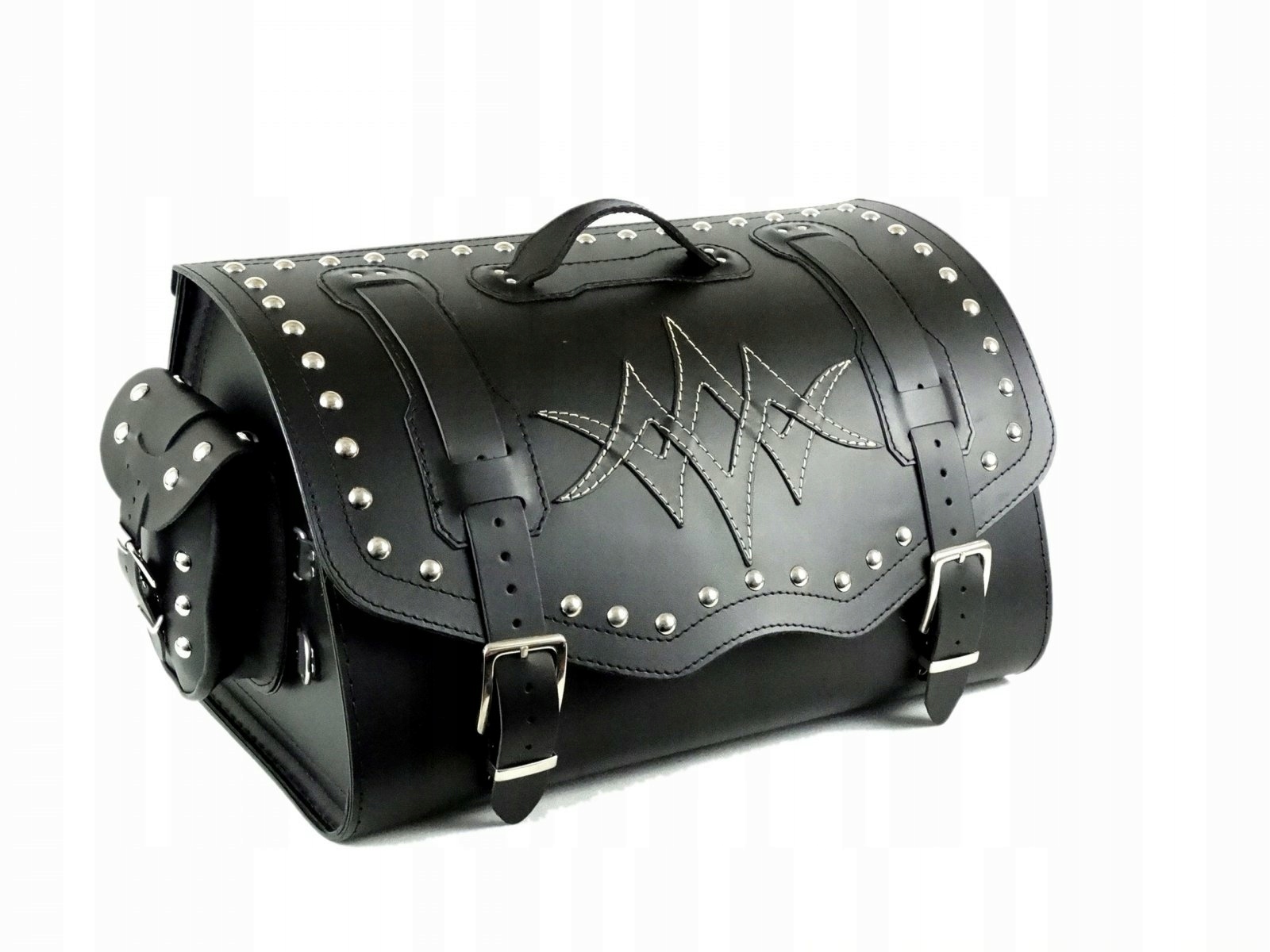 КОЖАНЫЙ ЧЕХОЛ 56 СМ ЗАКЛЕПКИ БОКОВЫЕ КАРМАНЫ