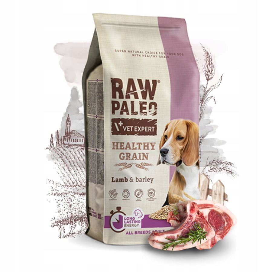 Raw Paleo Healthy Grain karma dla psów dorosłych Jagnięcina 10 kg