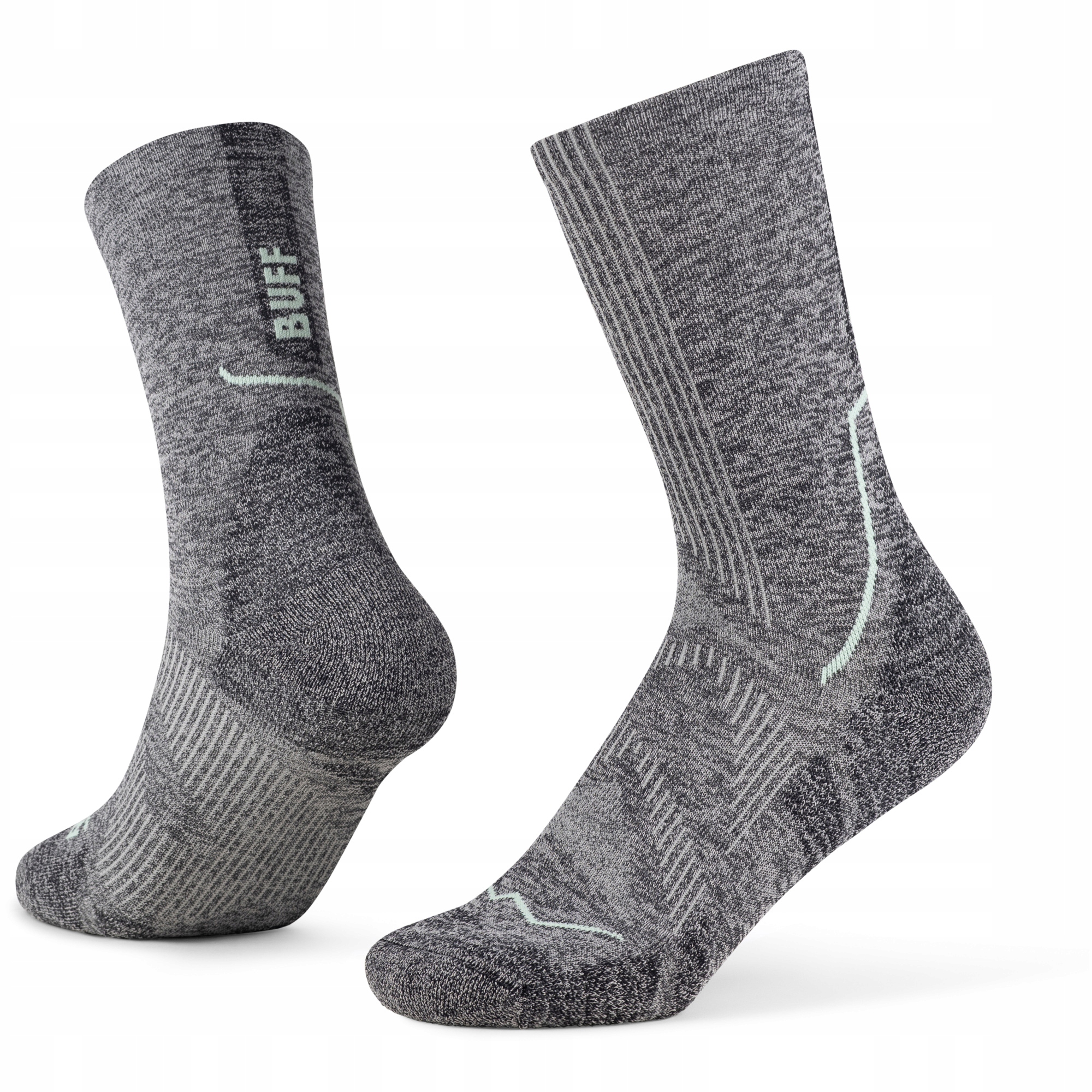 Ponožky Buff Dryflx Crew Sock DC Light Grey, velikost 42/44