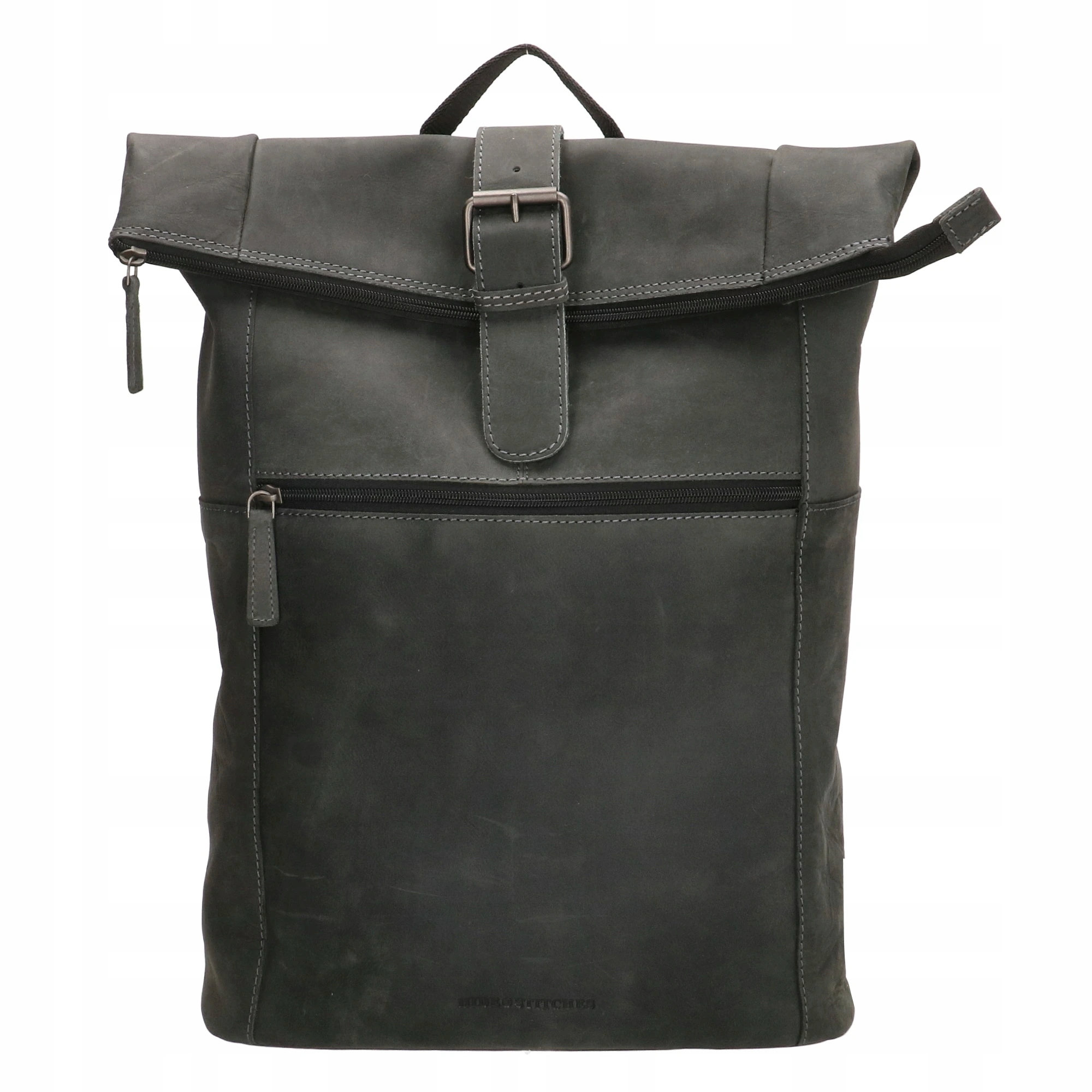 Kožený unisex batoh Hide & Stitches Idaho černý 19L