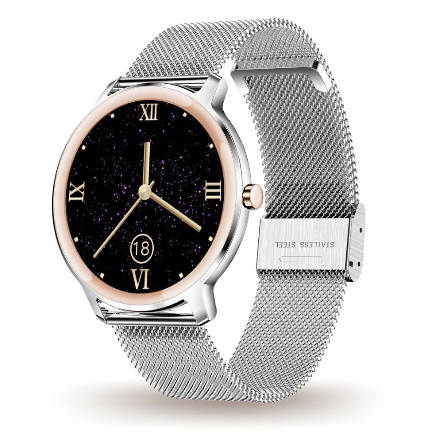 

Zegarek Damski Cienki Smartwatch R18 Srebrny