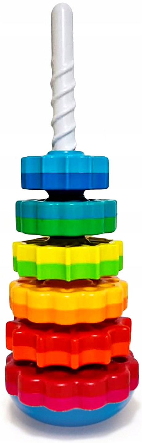 

Fat Brain Toys Zakręcona Wieża Piramida Spin Again