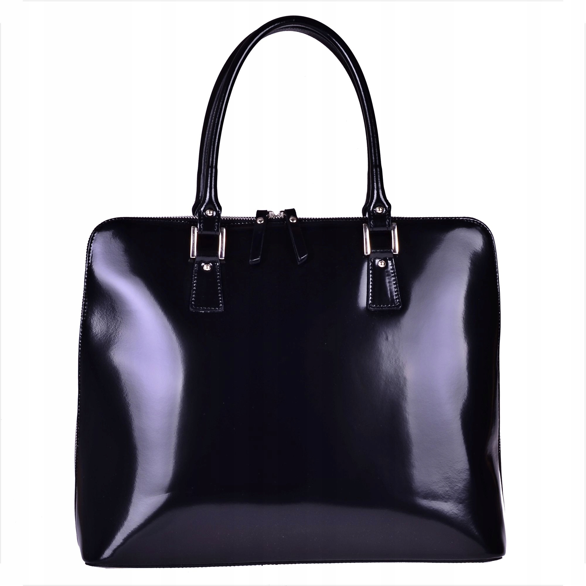 

Torebka aktówka damska czarna włoska skóra natural